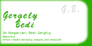 gergely bedi business card